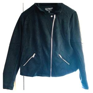 Suede moto jacket